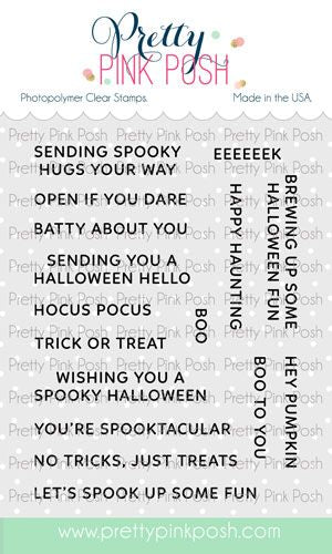 Sentiment Strips Halloween Stamp