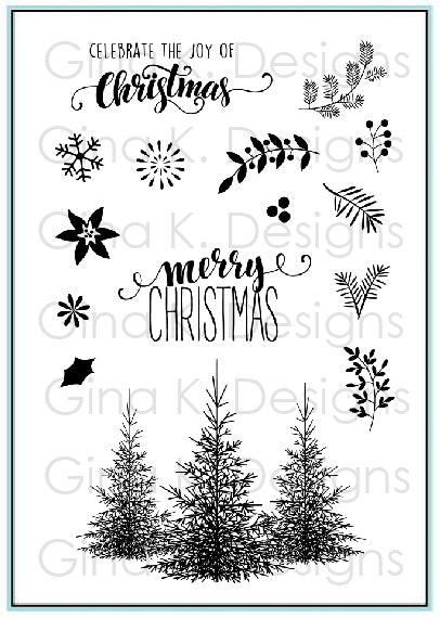 Gina K Designs - Holiday Tapestry Stamp Set