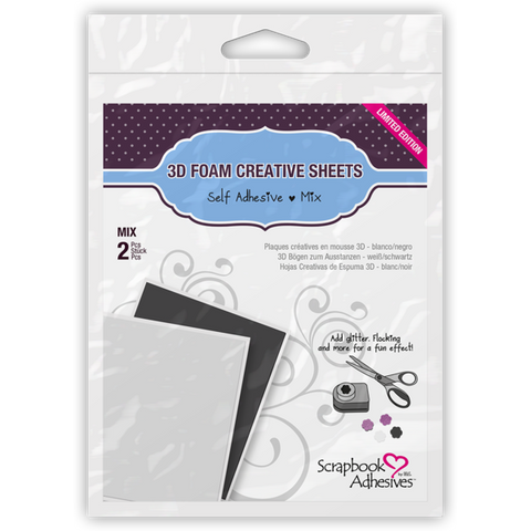 3D Foam Creative Sheets - Black/White