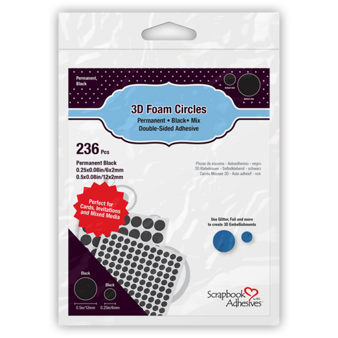 3D Foam Circles - Black