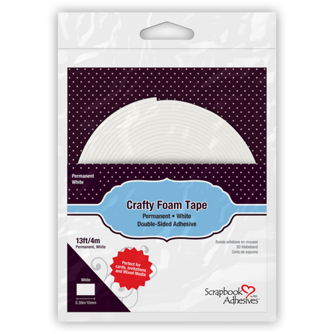 Crafty Foam Tape Roll White - .375"x13'