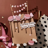 Bougie Birthday Sentiments Press Plate & Die Set from the Bougie Birthday Collection by Nina Boettcher