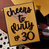 Birthday Cheers Etched Dies from the Bougie Birthday Collection by Nina Boettcher