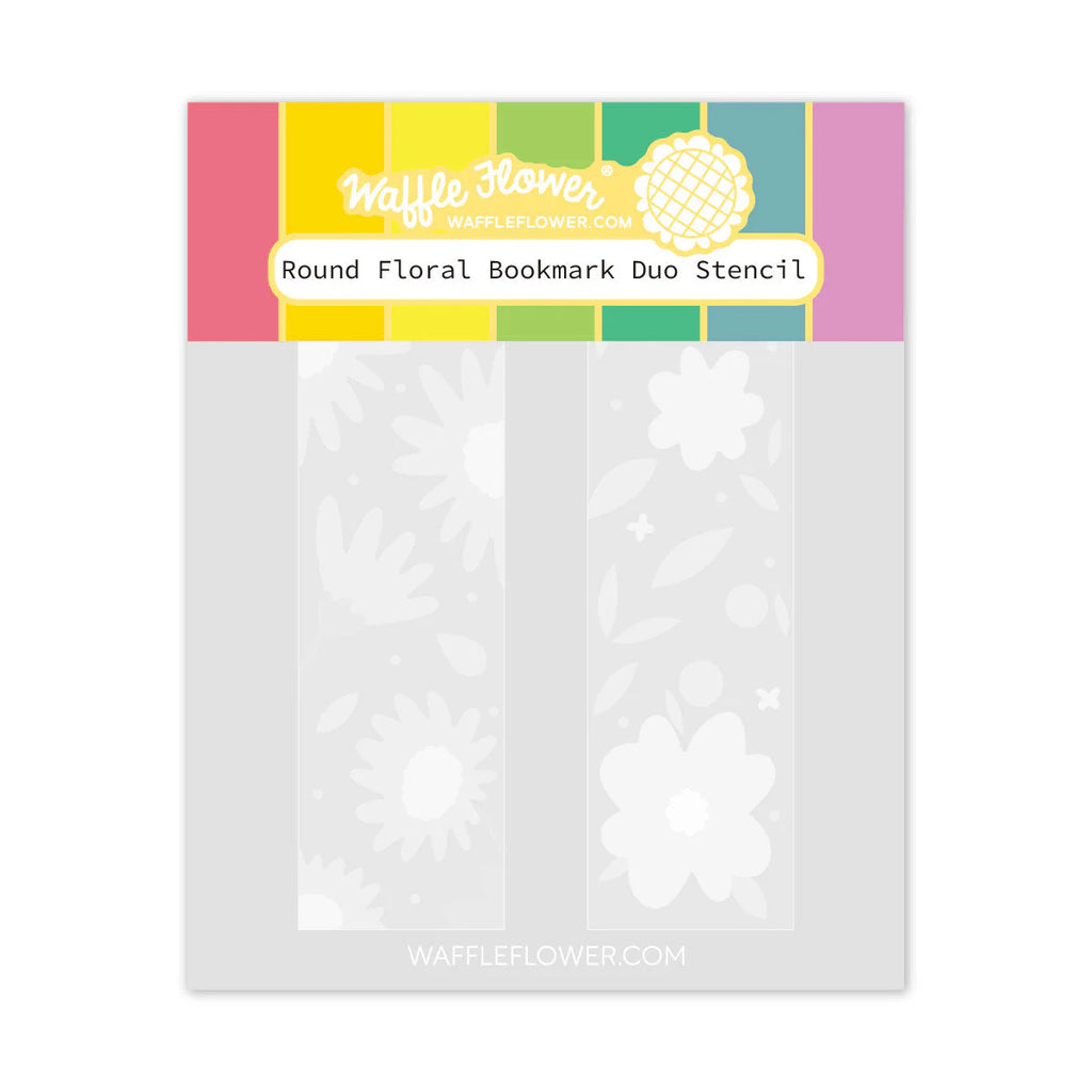 Round Floral Bookmark Duo Stencil