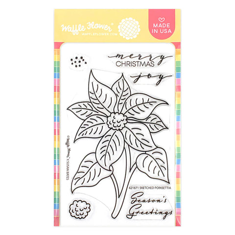 Sketched Poinsettia Stamp Set