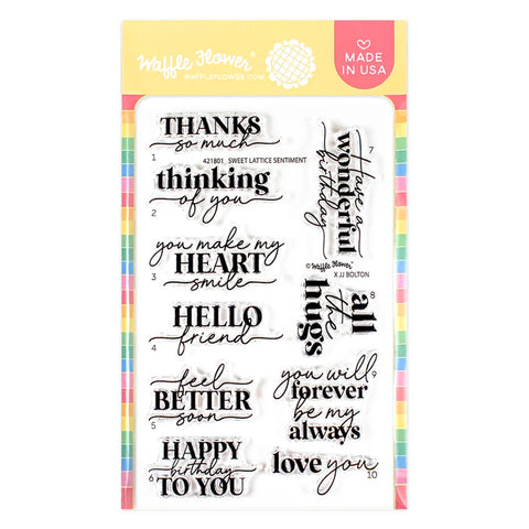 Sweet Lattice Sentiments Stamp Set