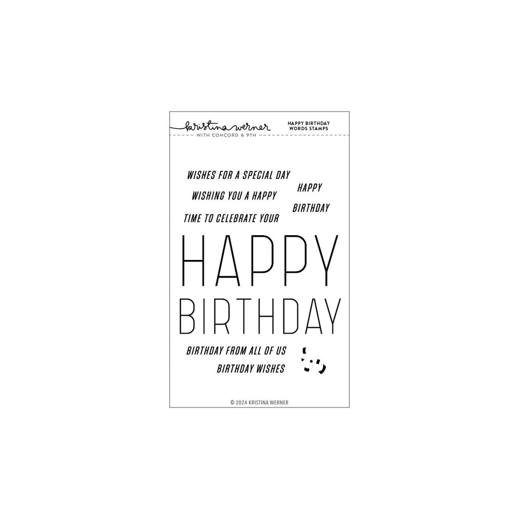 Happy Birthday Words Stamp Set  (4 x 6)