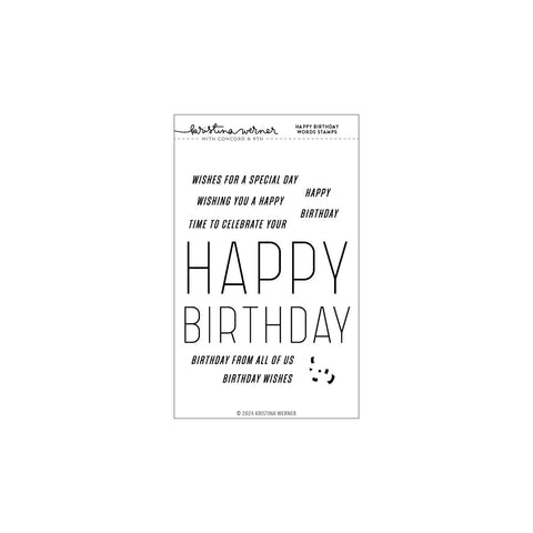 Happy Birthday Words Stamp Set  (4 x 6)