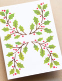 Holly and Branches Stencil Set