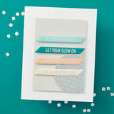 Shine Bright Sentiment Strips Press Plate & Die Set from the Shine Bright Collection by Carissa Wiley