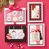 Festive Circle Sentiments Press Plates & Die Set from the Essential Holiday Collection by Lisa Horton