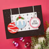 Festive Circle Sentiments Press Plates & Die Set from the Essential Holiday Collection by Lisa Horton