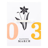 March Daffodil Press Plates from the Florals Through the Year Collection