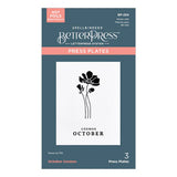 October Cosmos Press Plates from the Florals Through the Year Collection