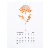 November Chrysanthemum Press Plates from the Florals Through the Year Collection