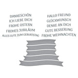 German Sentiments BetterPress Plate & Die Set from the International Sentiments Collection