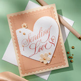 Copperplate Sending Love BetterPress Plate from the Copperplate On Your Wedding Day Collection by Paul Antonio