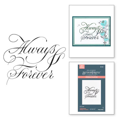 Copperplate Always & Forever BetterPress Plate from the Copperplate On Your Wedding Day Collection by Paul Antonio