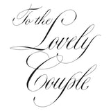 Copperplate To the Lovely Couple BetterPress Plate from the Copperplate On Your Wedding Day Collection by Paul Antonio