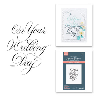 Copperplate On Your Wedding Day BetterPress Plate from the Copperplate On Your Wedding Day Collection by Paul Antonio