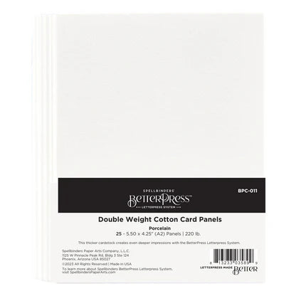 BetterPress Double Weight Card Panels A2 Porcelain