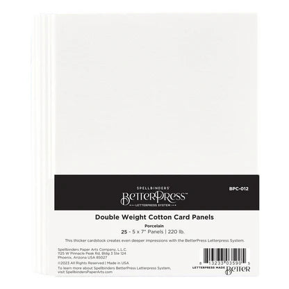 BetterPress Double Weight Card Panels A7 Porcelain