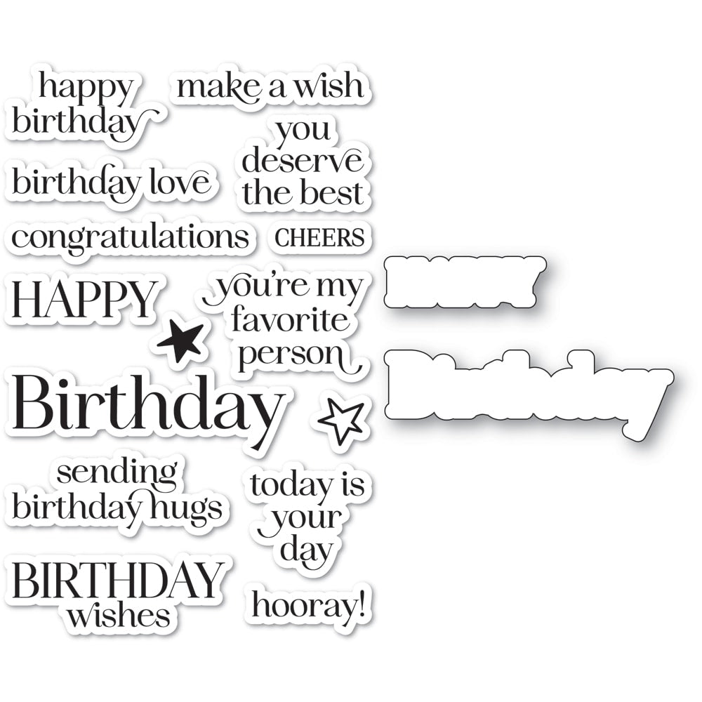 Birthday Chic clear stamp and die set