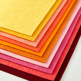 Merino Wool Felt Sheets - Warm Collection