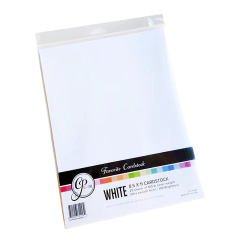 Favorite Cardstock: White 8.5" x 11"