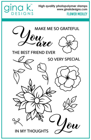 Flower Medley Stamp set