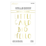 Petite carte Big Hello Glimmer Hot Foil Plate de la collection Glimmer Cardfront Sentiments