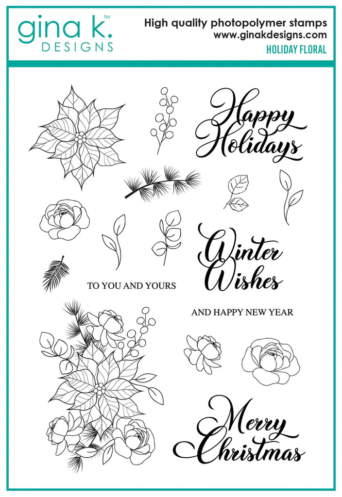 Holiday Floral Stamp Set