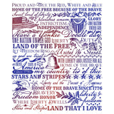 Land Of The Free 5x6 Red Rubber Background Stamp