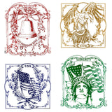 Let Freedom Ring 5x6 Red Rubber Stamp Set