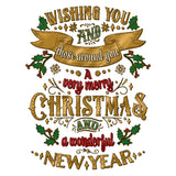 Very Merry Christmas Rubber Cling Background 5x6 Stamp Set