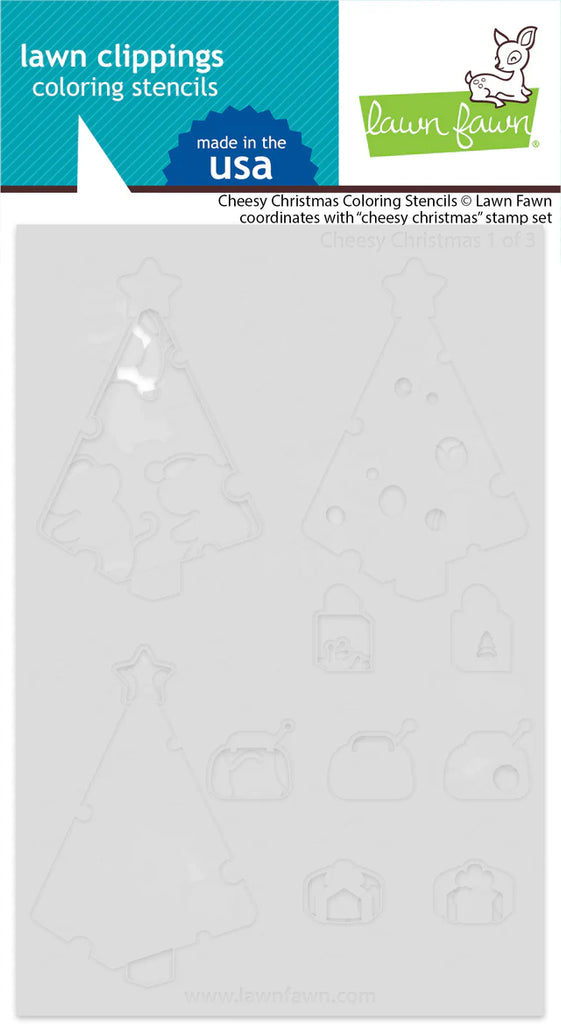 Cheesy Christmas Coloring Stencils