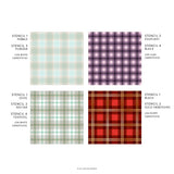 Layered Plaid Stencil Pack (4 qty; 6 x 6)