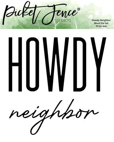 Howdy Neighbor Word Die Set