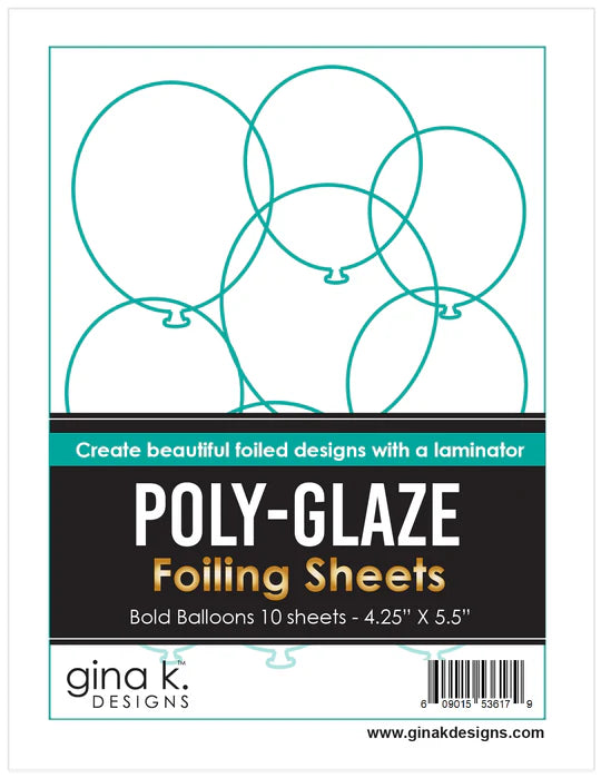 POLY-GLAZE Foiling Sheets -Bold Balloons