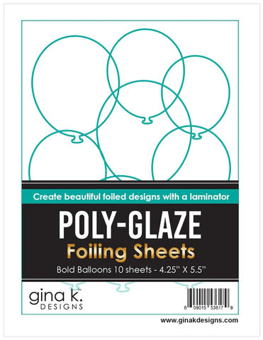 POLY-GLAZE Foiling Sheets -Bold Balloons