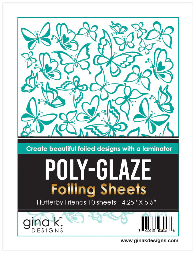 Poly Glaze Foiling Sheets -  Flutterby Friends