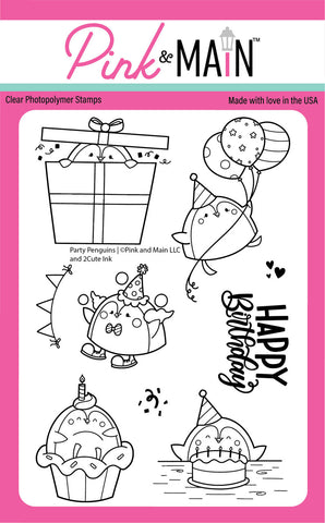 Party Penguins 4X6 Stamp Set