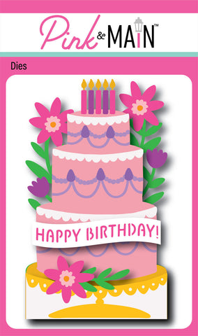 Floral Cake Pop Up Card Dies