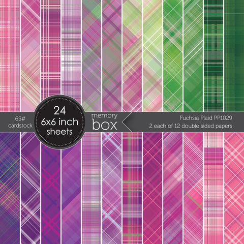 Fuchsia Plaid 6x6 pack