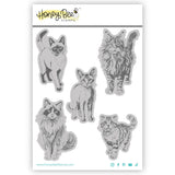 Paws & Purrs 4x5 Red Rubber Stamp Set