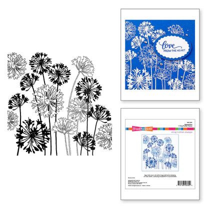 Stampendous Agapanthus Cling Rubber Stamp Set from the Beautiful Backgrounds Collection