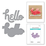 Stitched Hello Etched Dies from the Out and About Collection