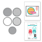 Stitched Edge Circle Backgrounds Etched Dies from the Spotlight Frames and Florals Collection by Lisa Horton