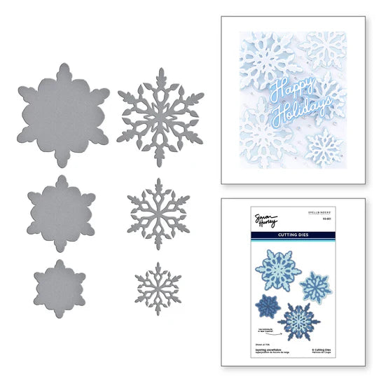 Layering Snowflakes Etched Dies from the Let It Snow Collection by Simon Hurley