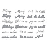 Handwritten Holiday Sentiments Etched Dies from the Let It Snow Collection by Simon Hurley